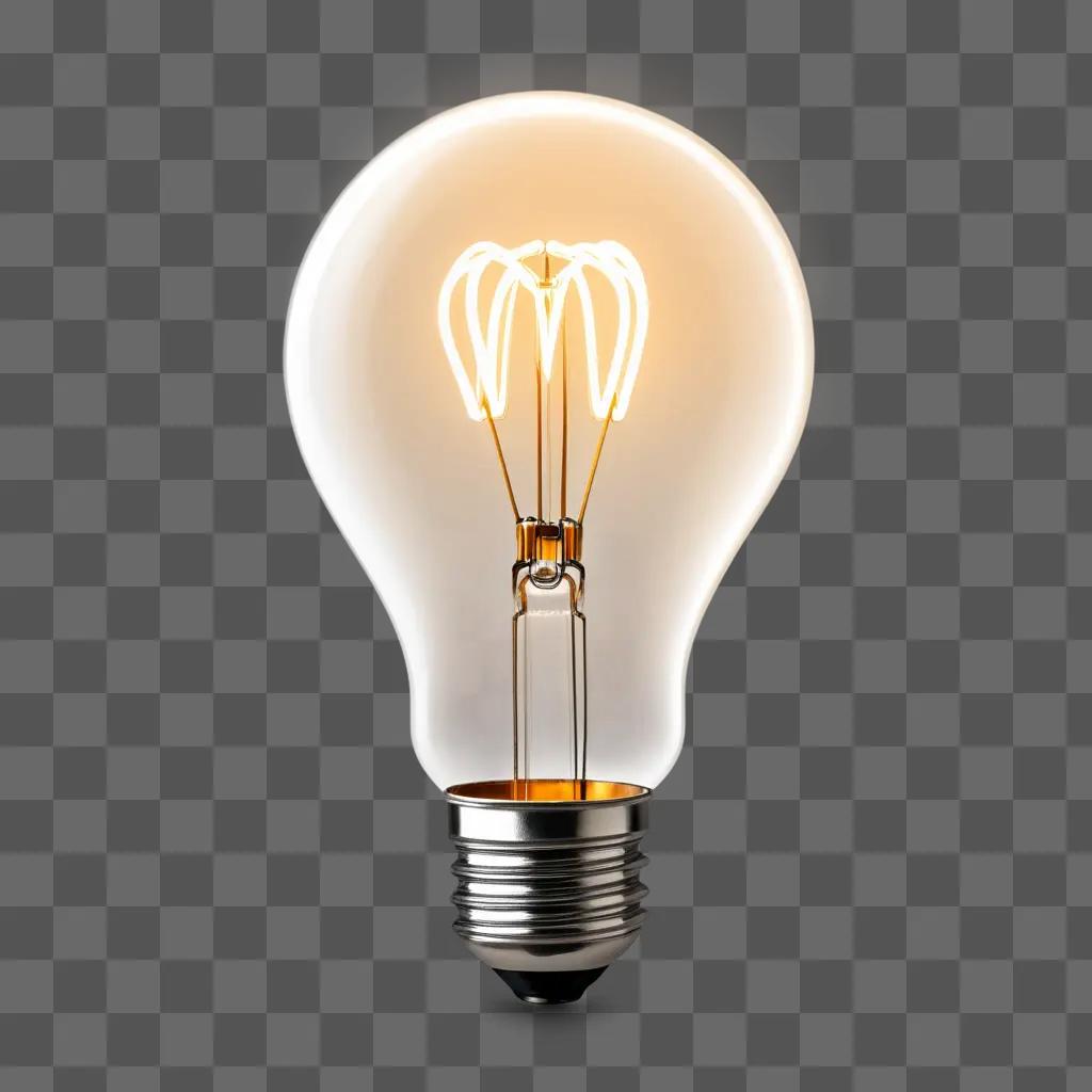 lightbulb with a glowing logo on it