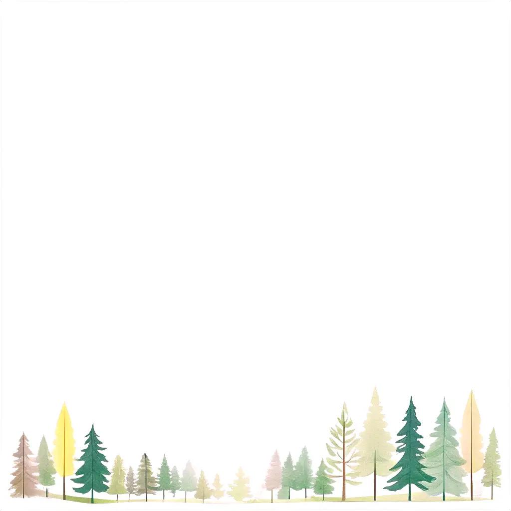 line art of trees in a forest