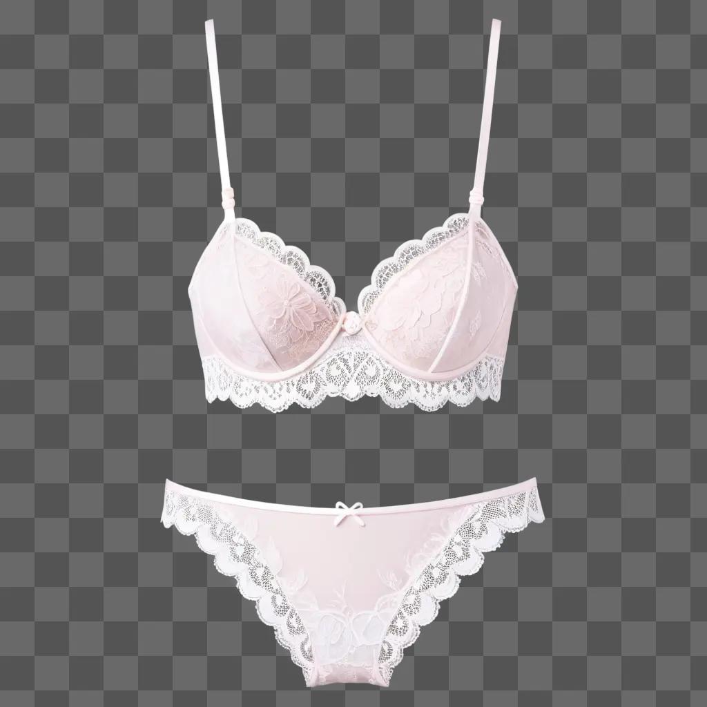 lingerie set in a light pink hue