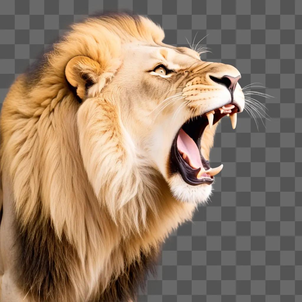 lion roars in the wild