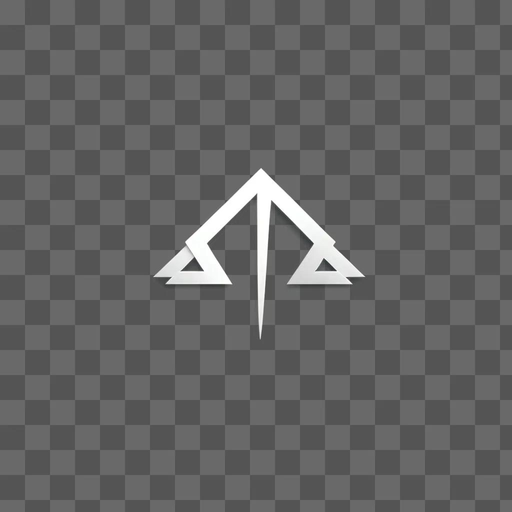 logo design of a white triangle and an upside down triangle