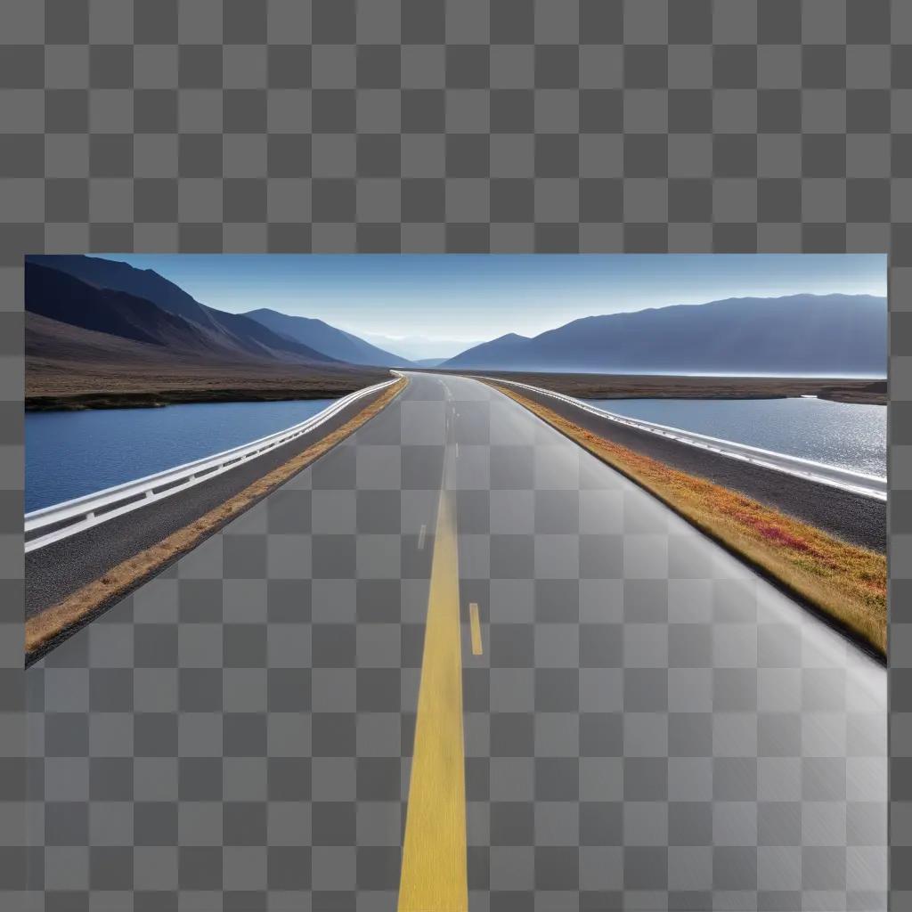 long, transparent road stretches into the horizon