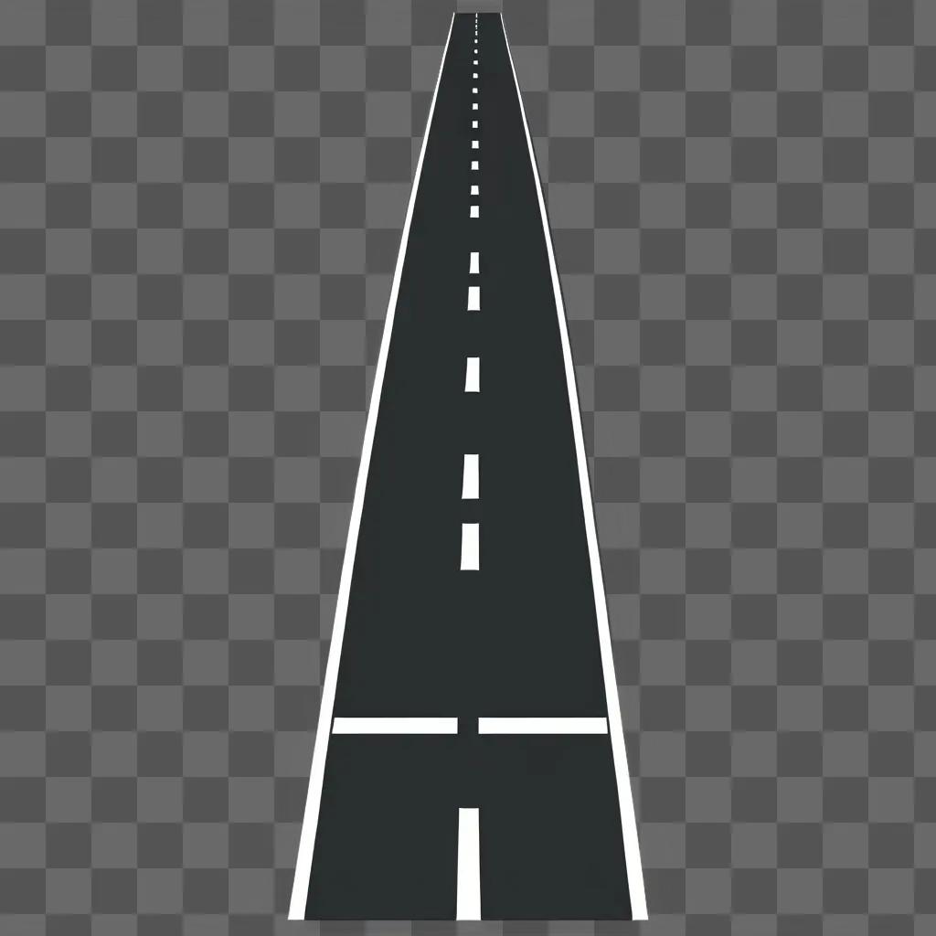 白線で車が通らない長い道