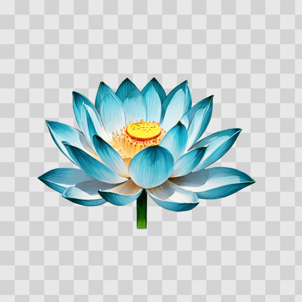 lotus flower drawing A beautiful blue lotus flower in the water