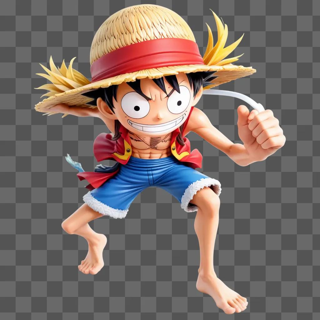 lovable luffy character in a straw hat