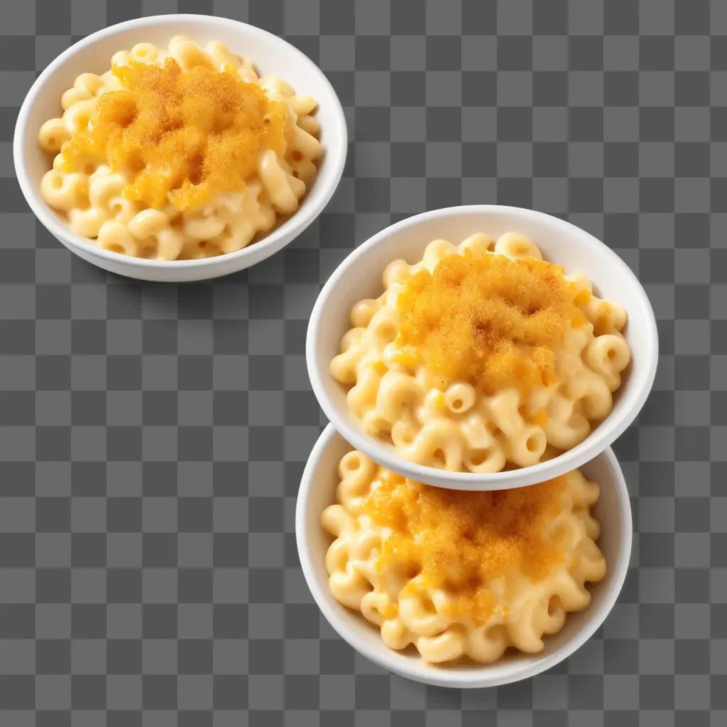 mac and cheese served in three bowls