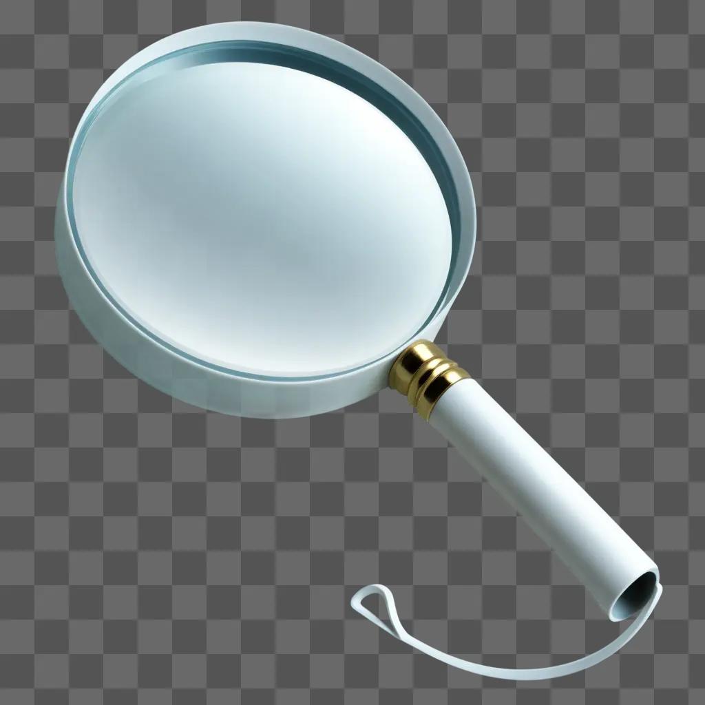 magnifying glass is seen in a transparent background