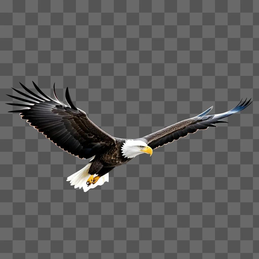 majestic eagle in a transparent background