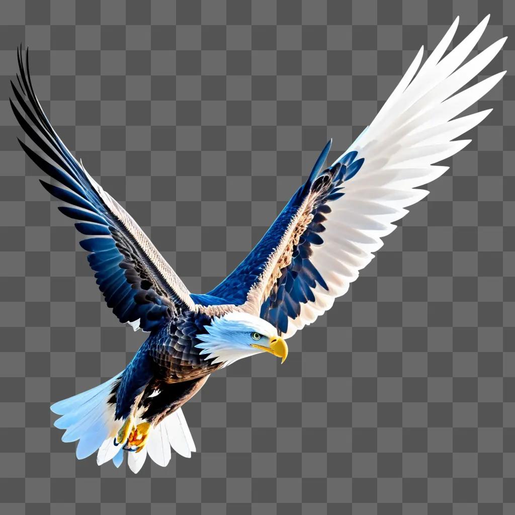 majestic eagle spreads its wings against a transparent background