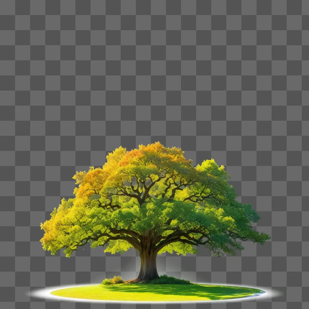 majestic oak tree stands alone in a field