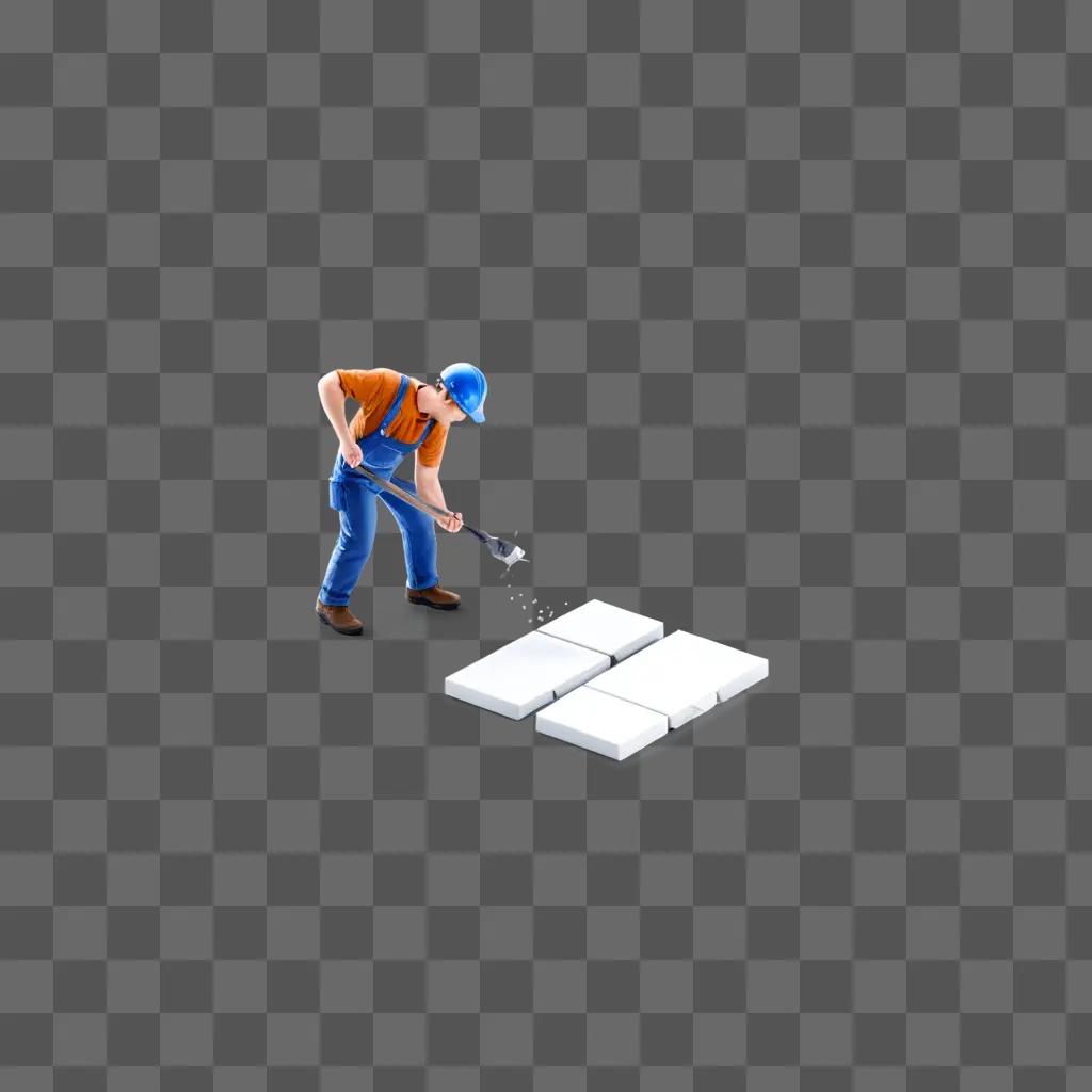 man fixing something on the floor