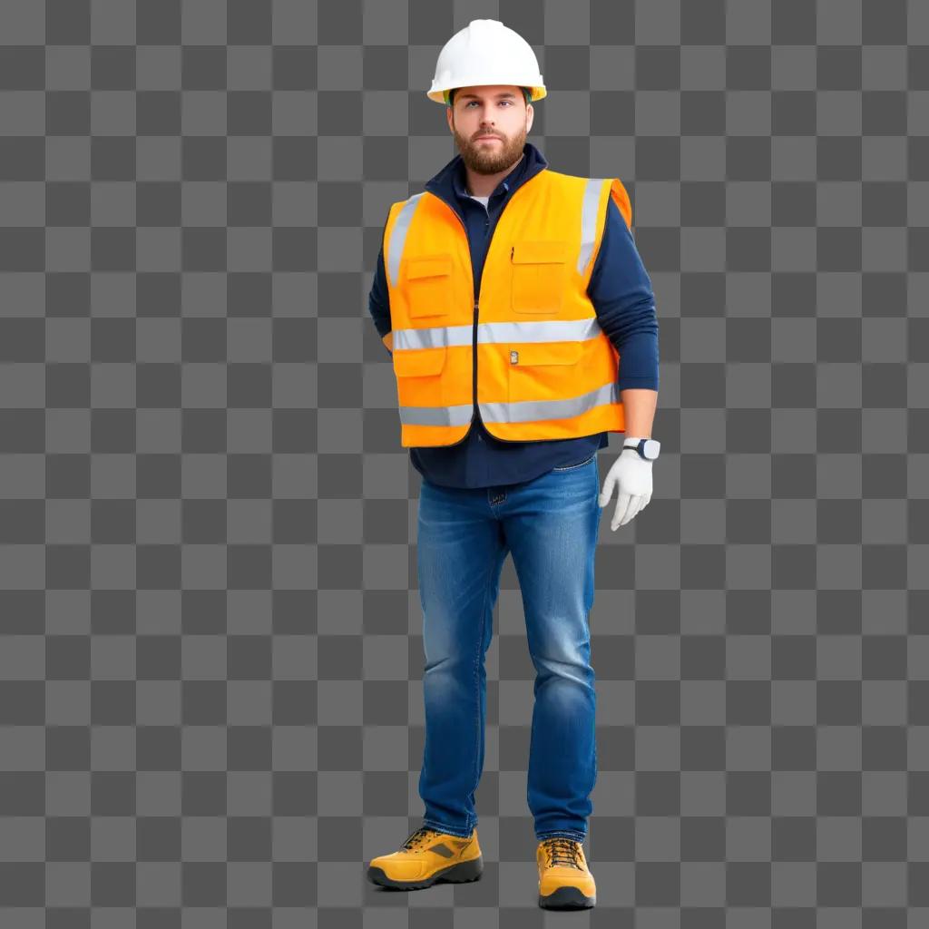 man in a safety vest poses for a photo