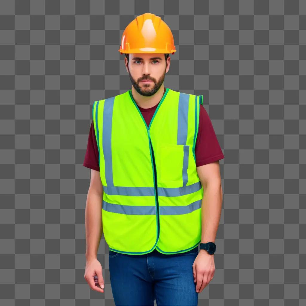 man wearing a safety vest poses for a picture