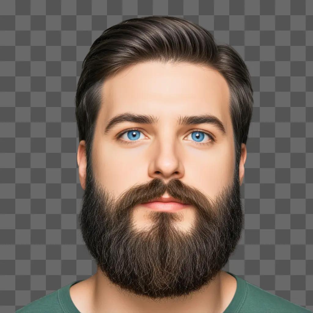 man with a beard and blue eyes