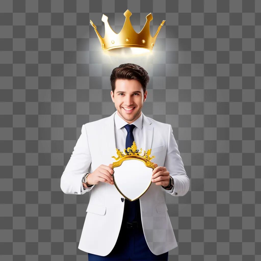 man with a crown on his head is successful