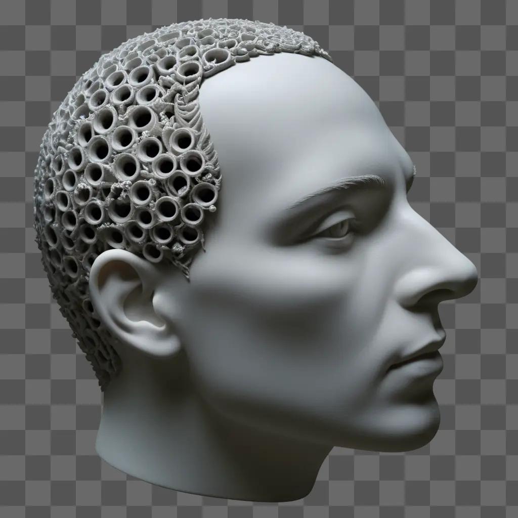 mannequin head with holes in it