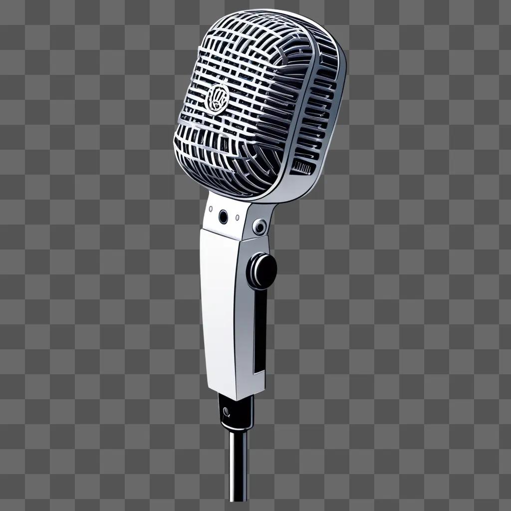 microphone clipart is displayed against a gray background