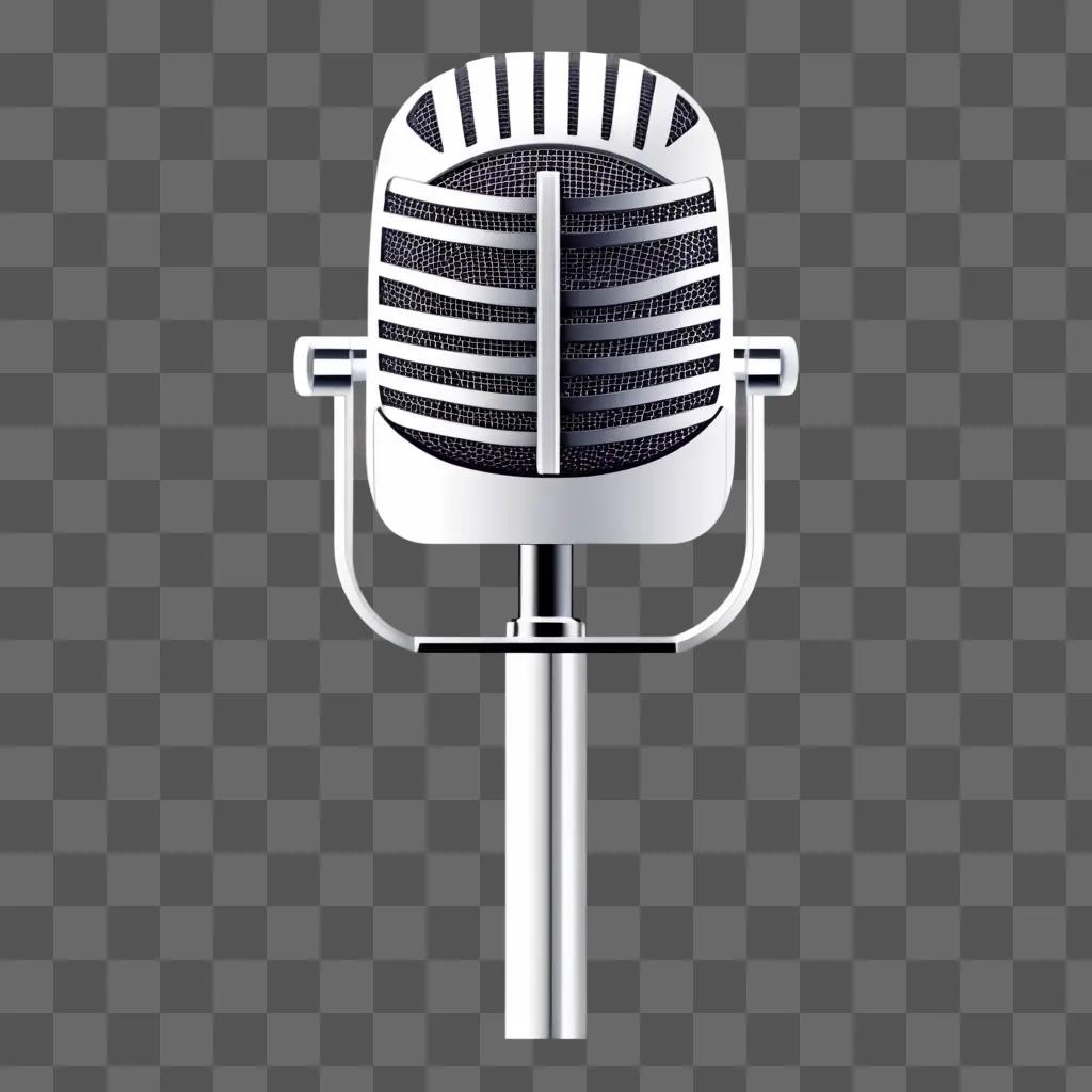 microphone clipart on a grey background