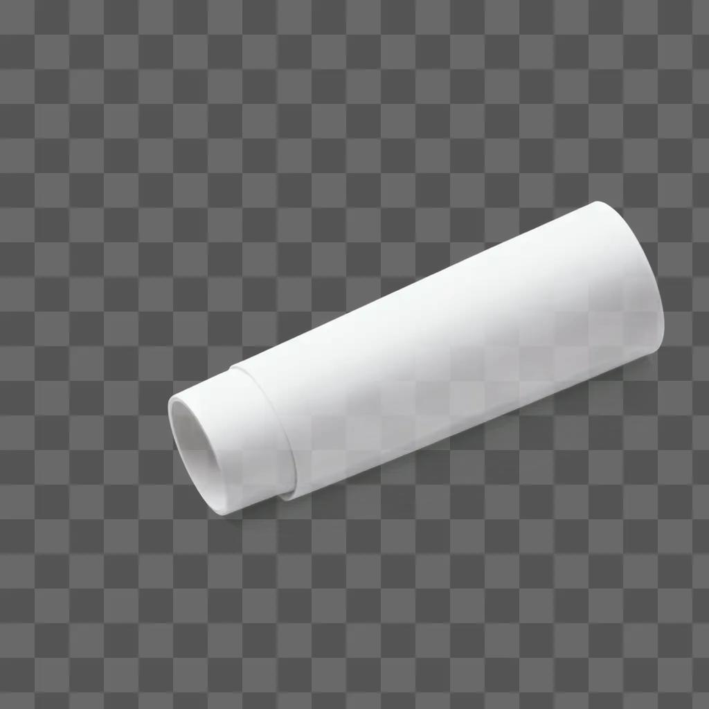 minimalist design of a tube on a grey background