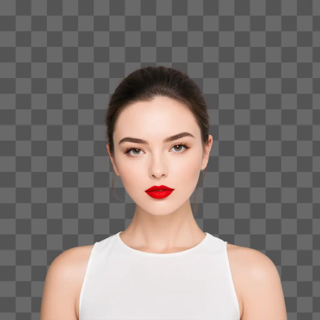 model with red lipstick on her lips