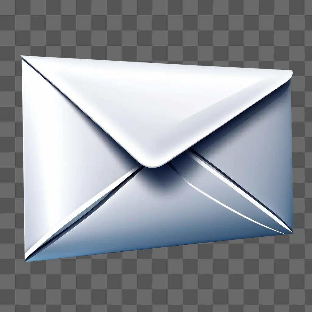 modern, silver envelope icon, a symbol of communication