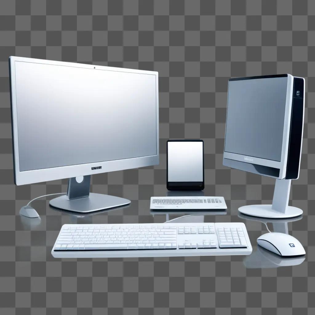 modern computer setup with a keyboard and mouse