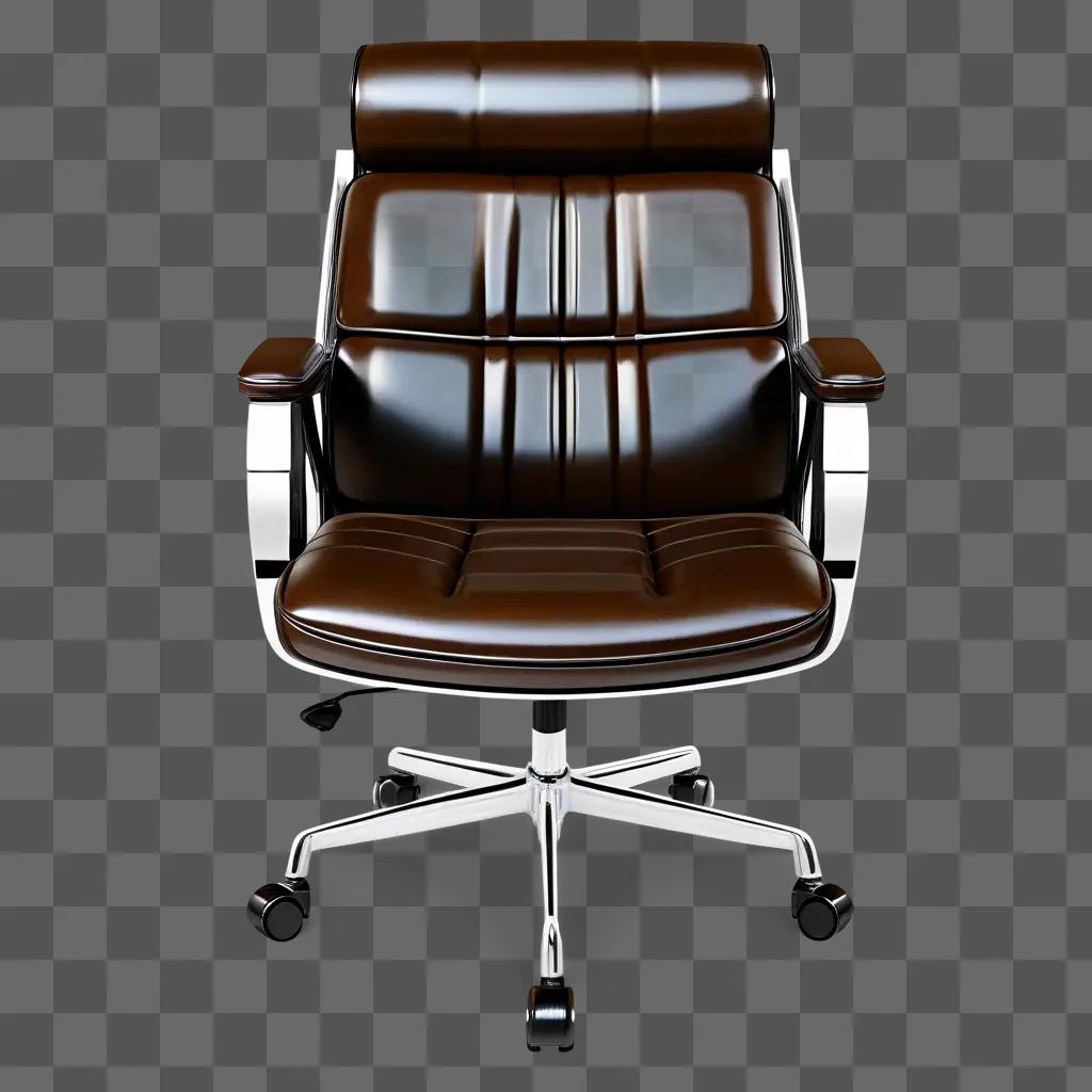 modern office chair with chrome armrests and casters