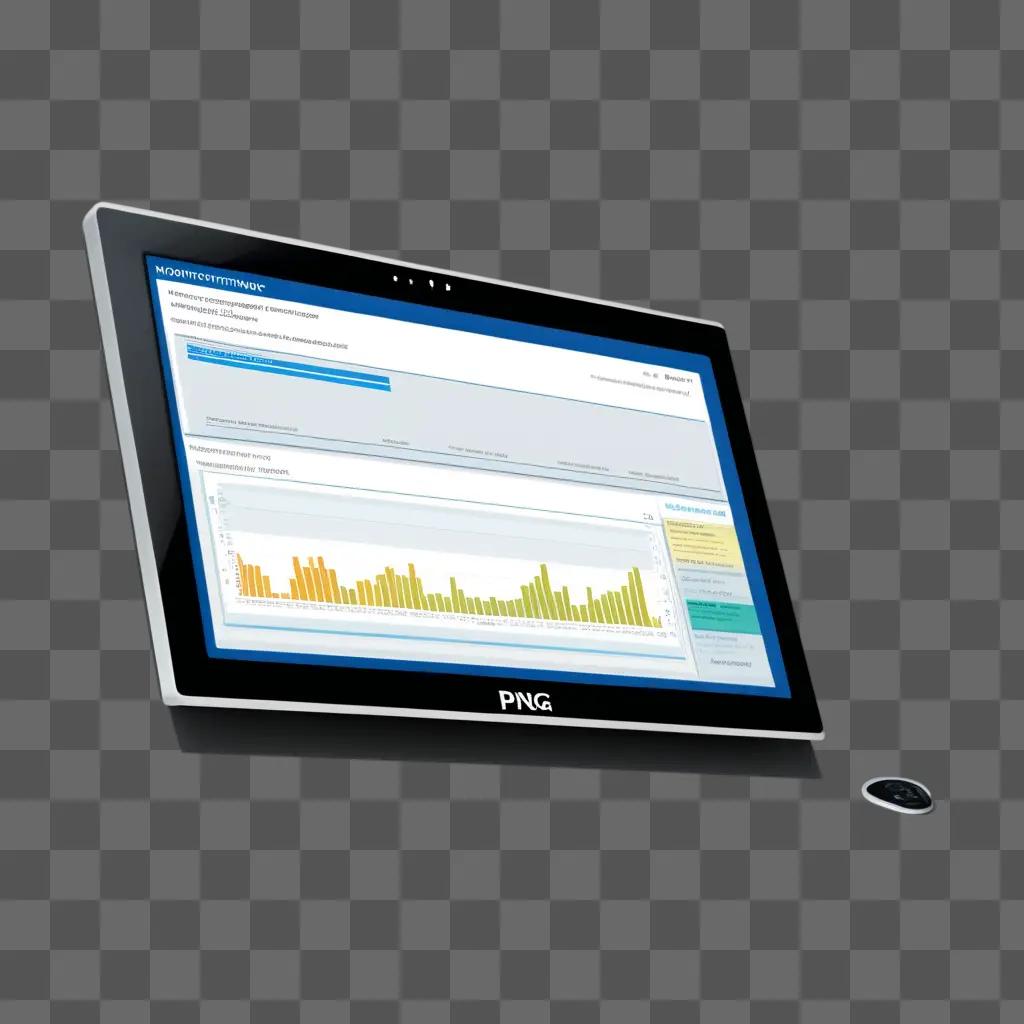 monitor with png on the screen