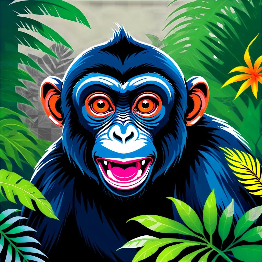 monkey illustrated in a cartoon style