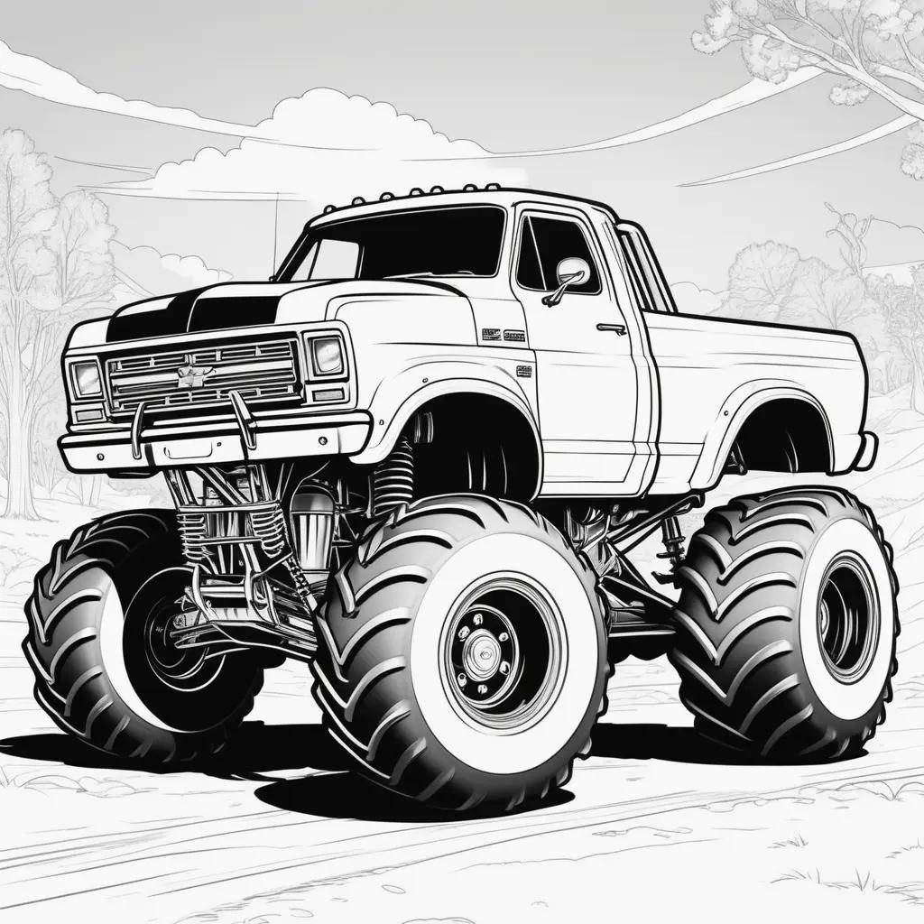 monster truck coloring page with monster truck coloring pages