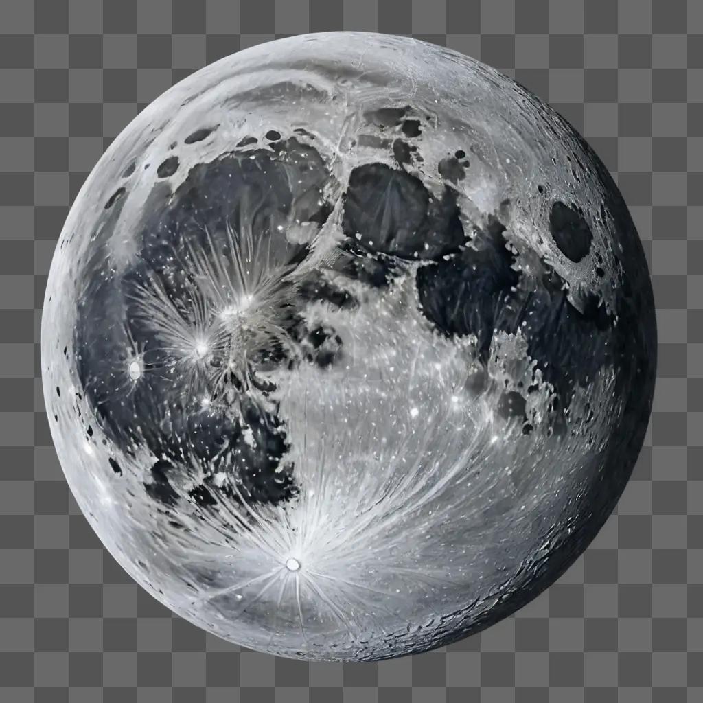 moon drawing realistic A close up of the moons surface