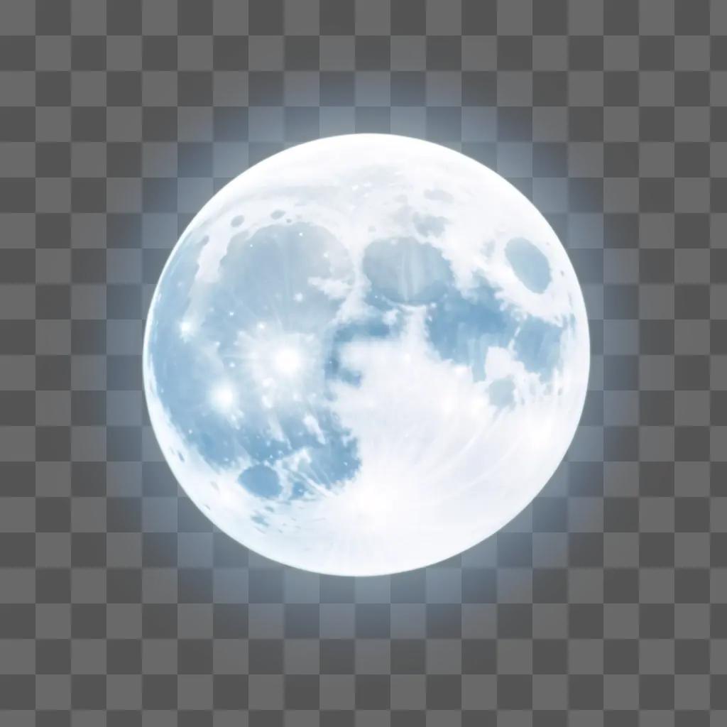 moon in a transparent blue sky