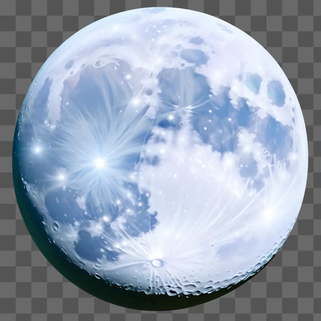 moon with a transparent appearance