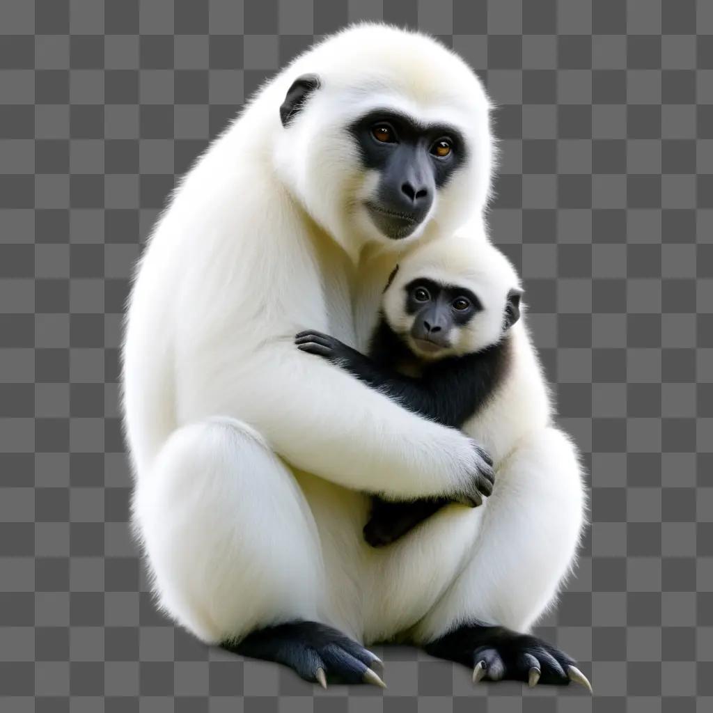 mother gorilla holding her baby in her arms