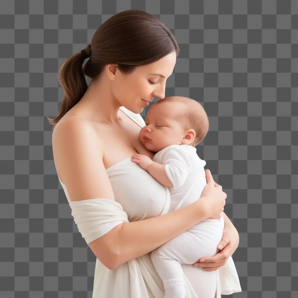 mother holds her baby, a moment of love and connection