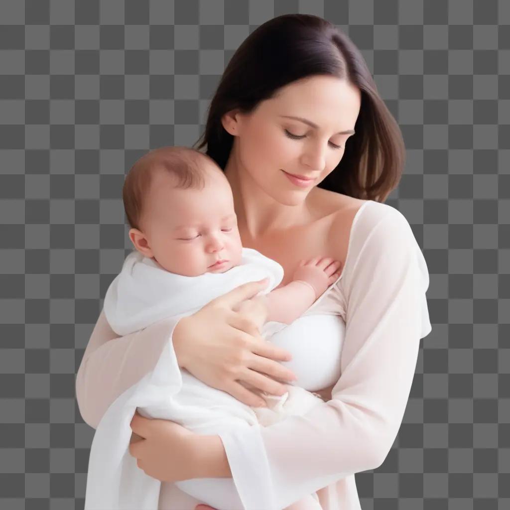 mother holds her newborn baby close to her heart