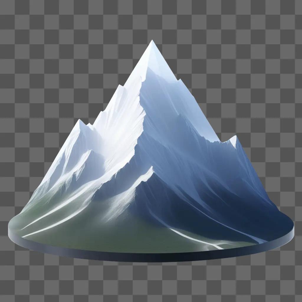 mountain in a transparent area with a mountaintop