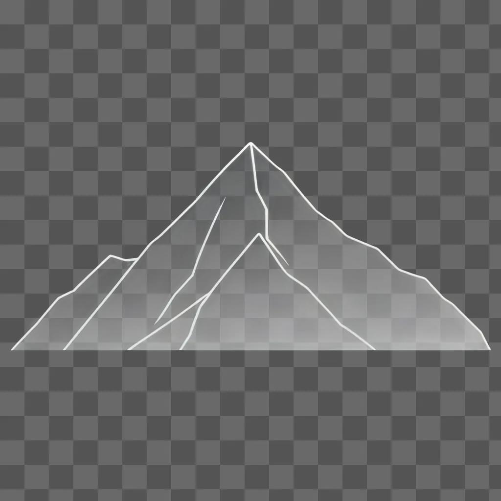 mountain is drawn in a simple, elegant way