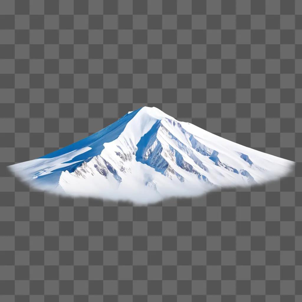 mountain with white paint on it