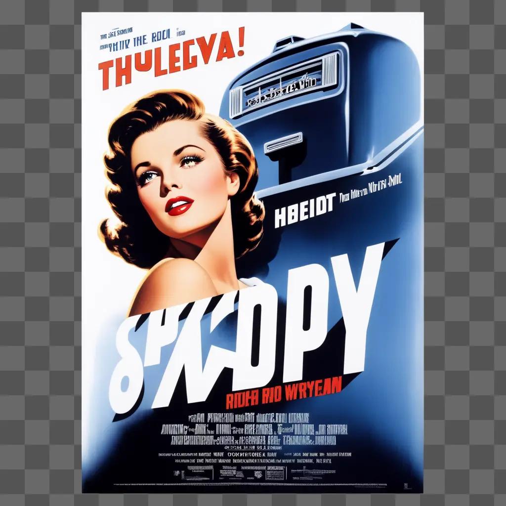 movie poster featuring a woman with a radio