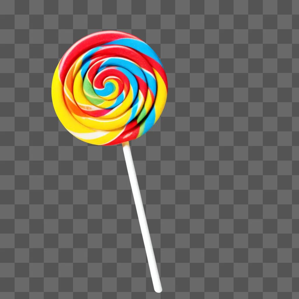 multicolored lollipop on a light background