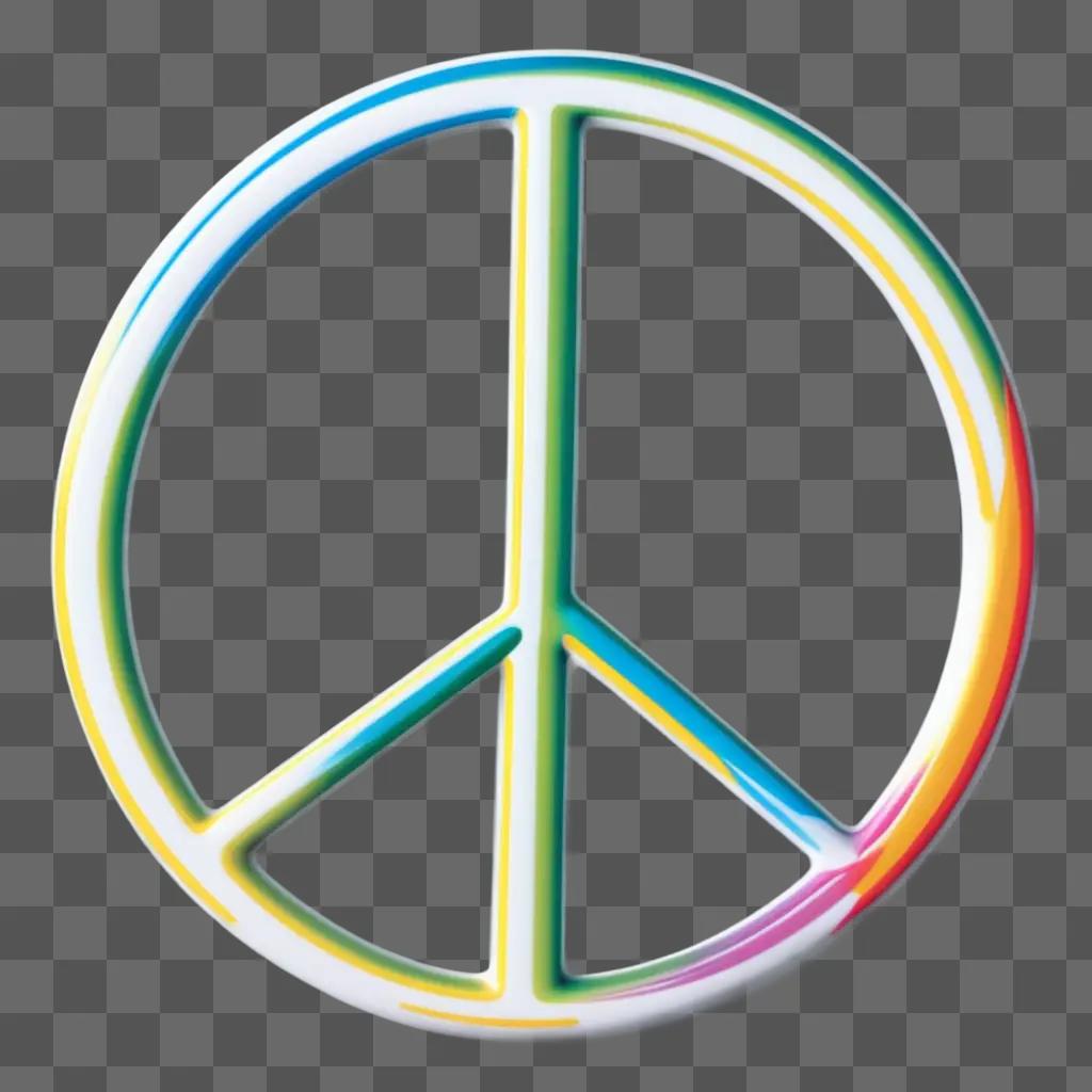 multicolored peace sign on a multicolored background