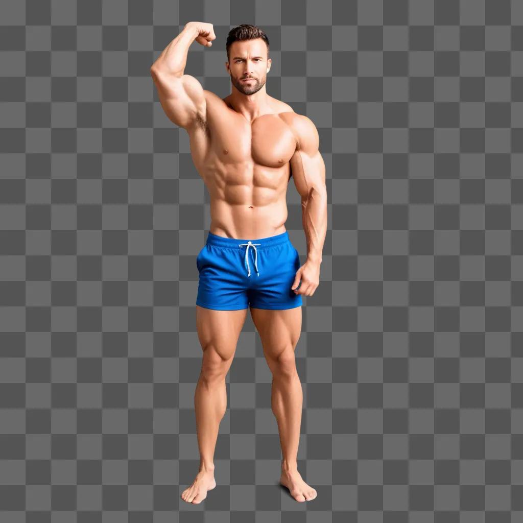 muscular man poses for a picture