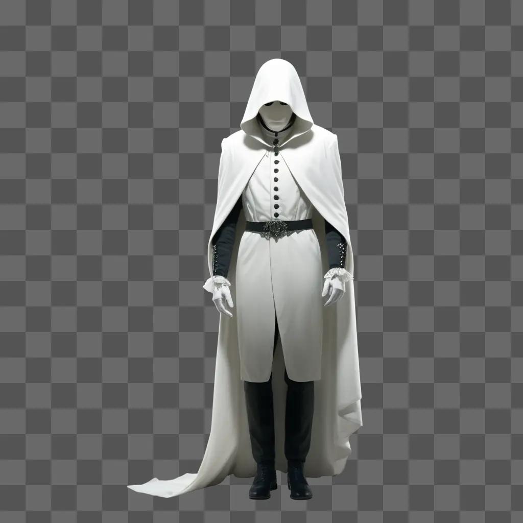 mystery character with a white cloak and hat