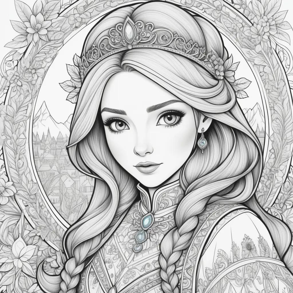 na Coloring Page: A Princess Coloring Book for Girls