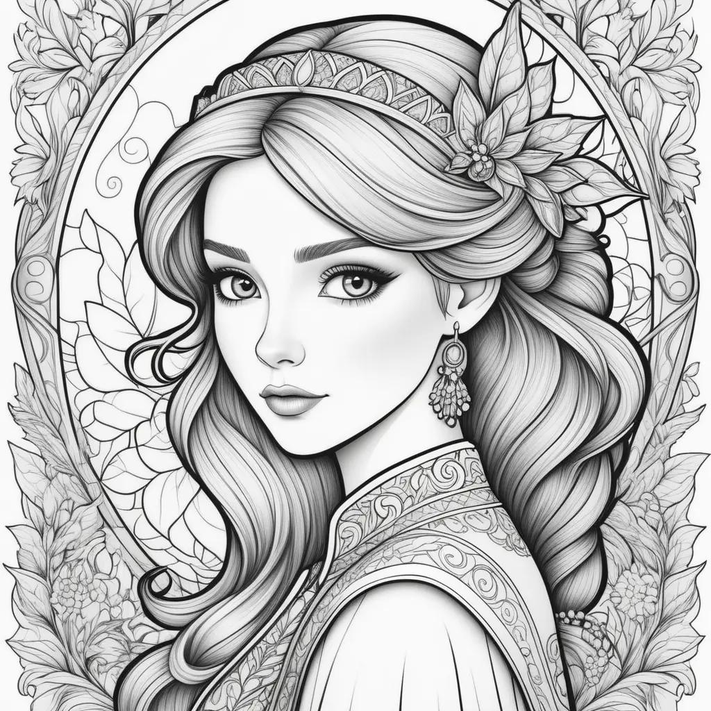 na Coloring Page: Beautiful and Elegant Coloring Pages for Adults