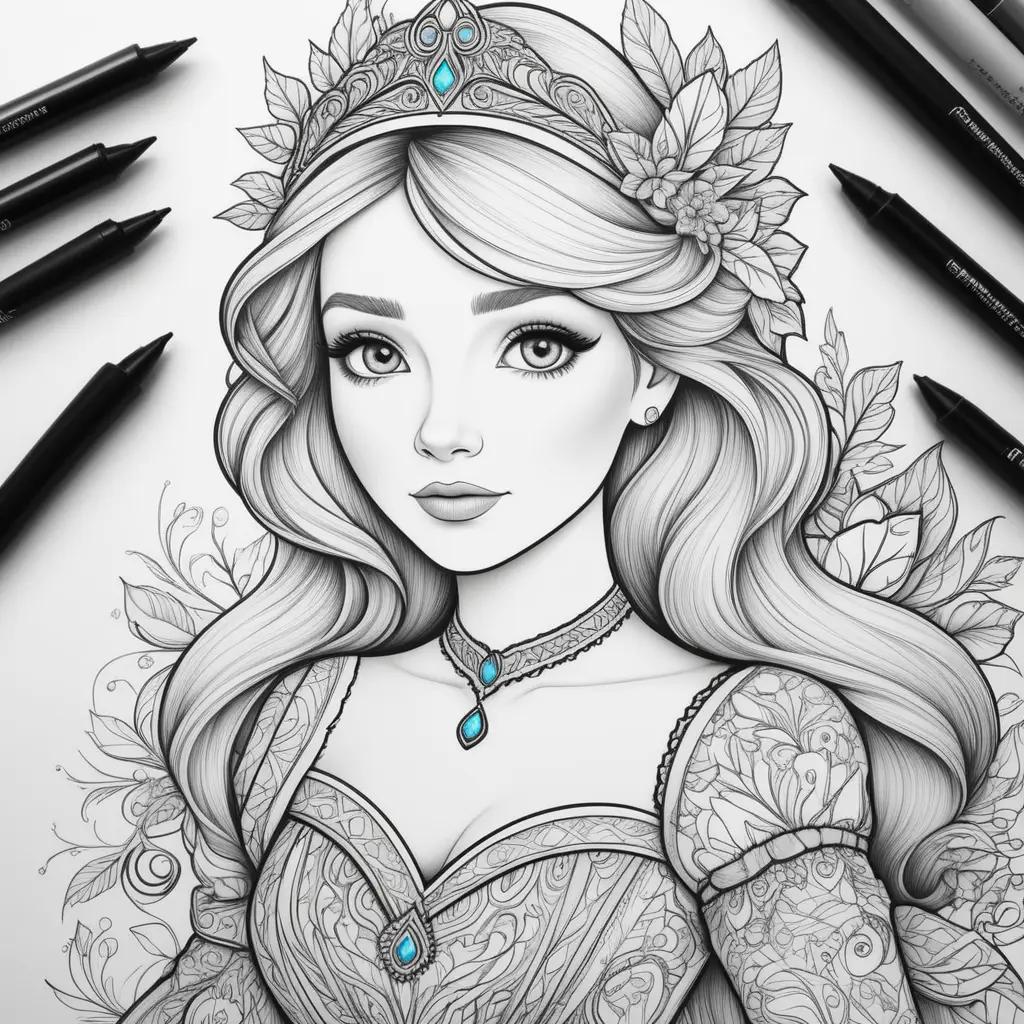 na Coloring Pages: A Princess Coloring Book