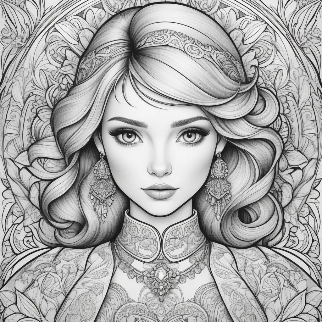 na coloring pages with detailed black and white design