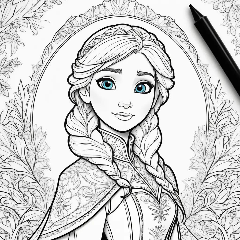 nas Frozen Coloring Page: A Coloring Book of Anna