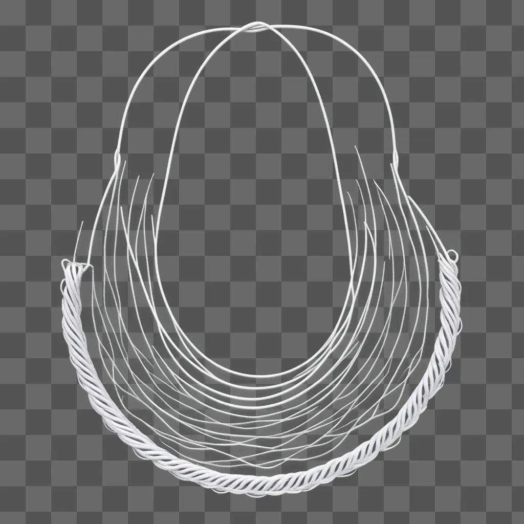 necklace with a twisted design on a white background